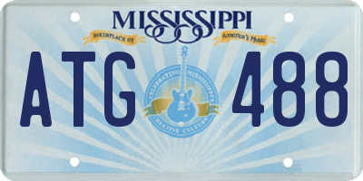 MS license plate ATG488
