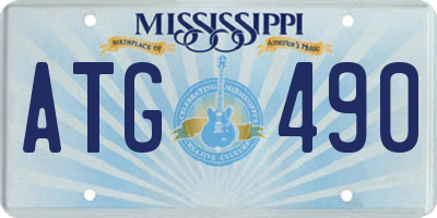 MS license plate ATG490