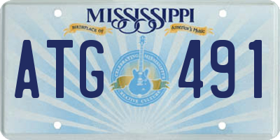 MS license plate ATG491