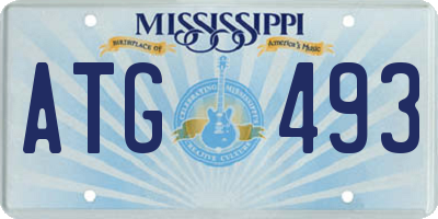 MS license plate ATG493