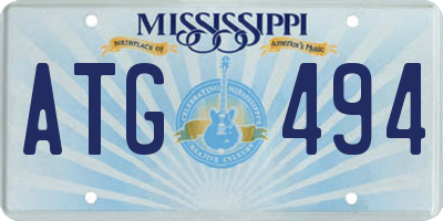 MS license plate ATG494