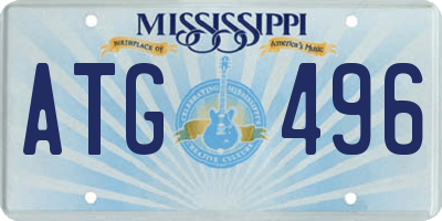 MS license plate ATG496