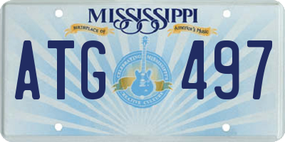 MS license plate ATG497