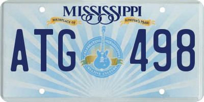 MS license plate ATG498