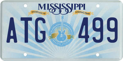 MS license plate ATG499