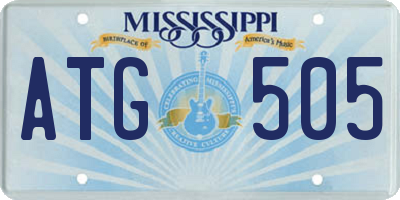 MS license plate ATG505