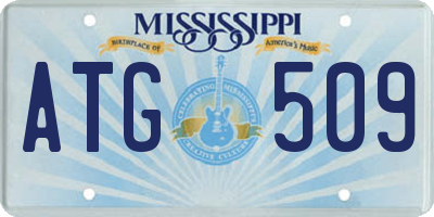 MS license plate ATG509