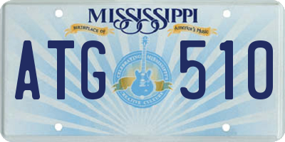 MS license plate ATG510