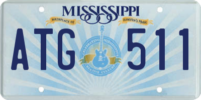 MS license plate ATG511