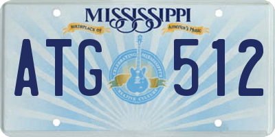 MS license plate ATG512
