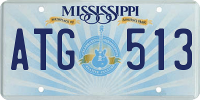 MS license plate ATG513