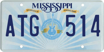 MS license plate ATG514