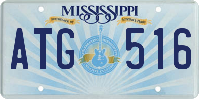 MS license plate ATG516