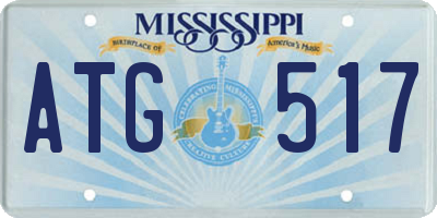 MS license plate ATG517