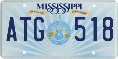 MS license plate ATG518