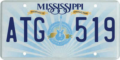 MS license plate ATG519