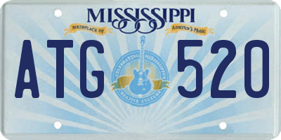 MS license plate ATG520
