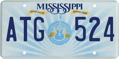 MS license plate ATG524