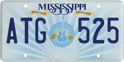 MS license plate ATG525