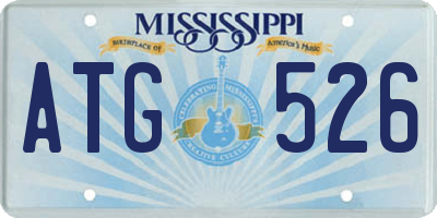 MS license plate ATG526