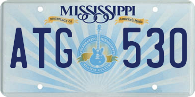 MS license plate ATG530