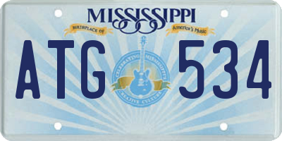 MS license plate ATG534