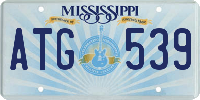 MS license plate ATG539
