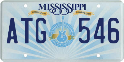 MS license plate ATG546