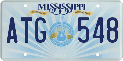 MS license plate ATG548