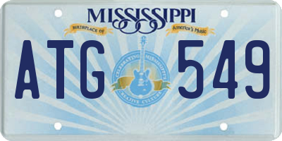 MS license plate ATG549