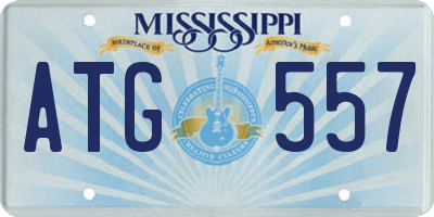 MS license plate ATG557