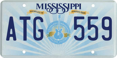 MS license plate ATG559