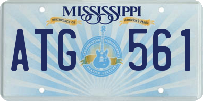 MS license plate ATG561