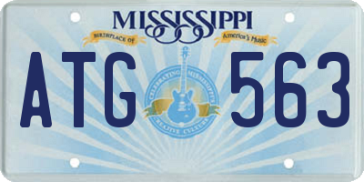 MS license plate ATG563