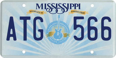 MS license plate ATG566