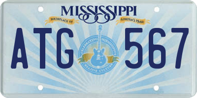 MS license plate ATG567