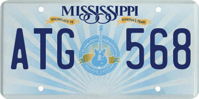 MS license plate ATG568