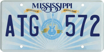 MS license plate ATG572
