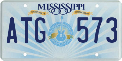 MS license plate ATG573