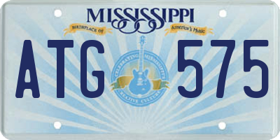 MS license plate ATG575