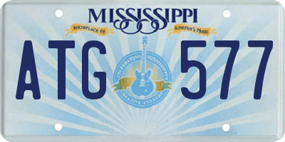 MS license plate ATG577