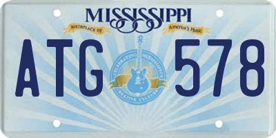 MS license plate ATG578