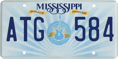 MS license plate ATG584