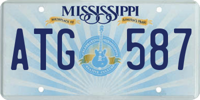MS license plate ATG587