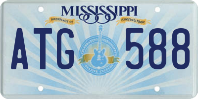 MS license plate ATG588