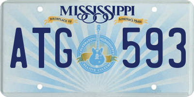 MS license plate ATG593
