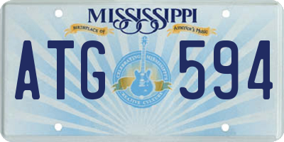 MS license plate ATG594