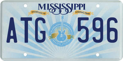 MS license plate ATG596