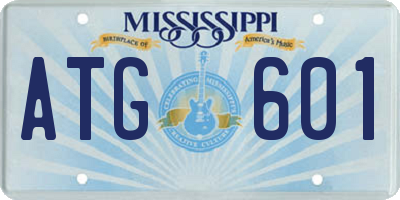 MS license plate ATG601