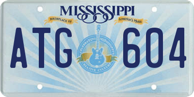 MS license plate ATG604